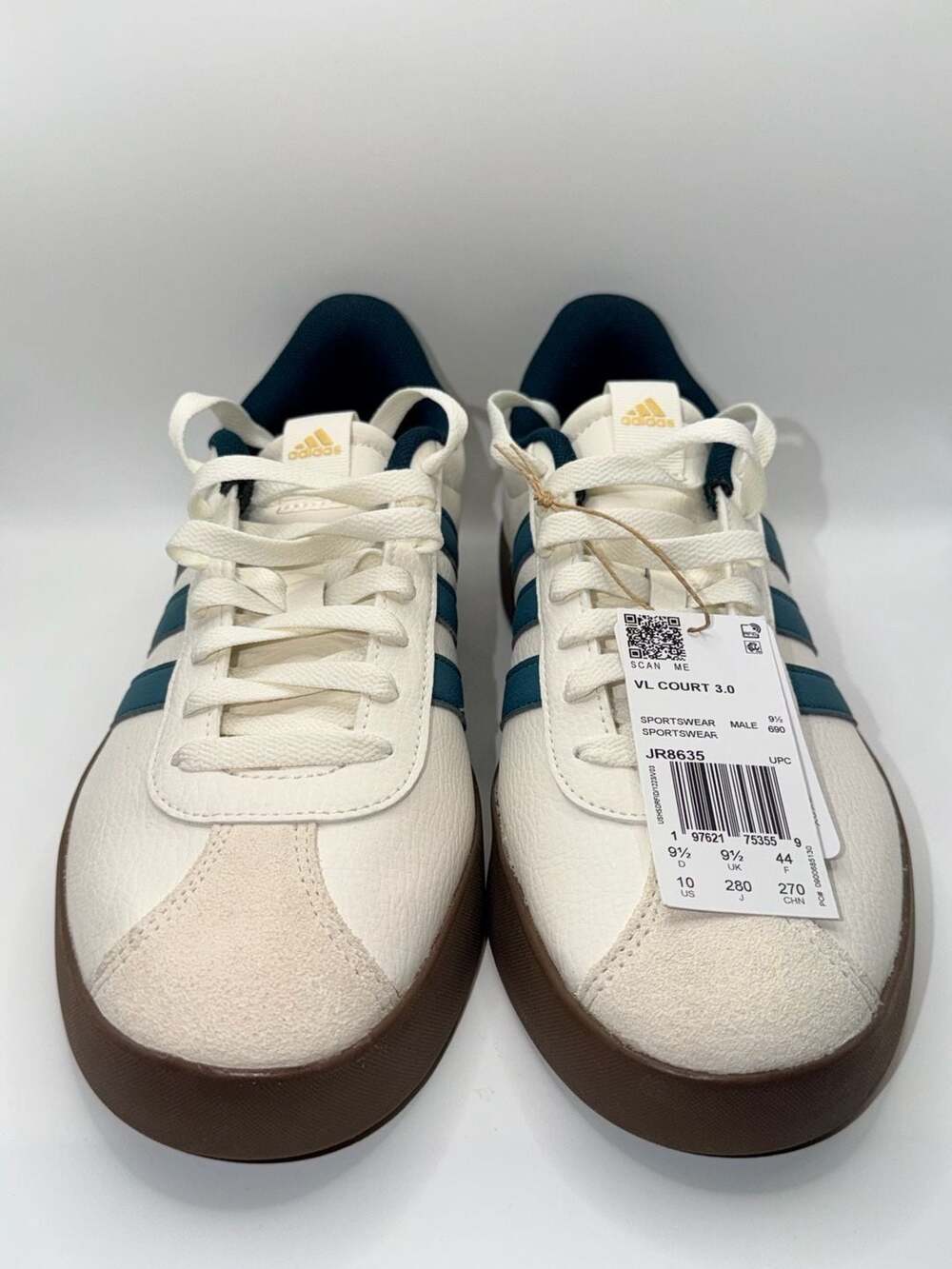 adidas VL Court 3.0 Shoes Cloud White Gum - Picture 2 of 5
